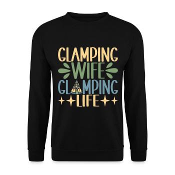 Glamping Glamper - Unisex Pullover - Schwarz - Vorne - Alina (178cm) & Michal (187cm)