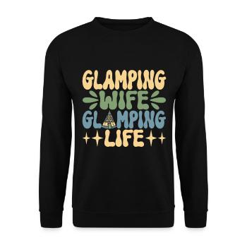 Glamping Glamper - Unisex Pullover - Schwarz - Vorne - Alina (178cm) & Michal (187cm)