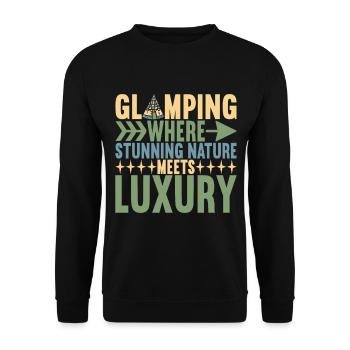 Glamping Glamper - Unisex Pullover - Schwarz - Vorne - Alina (178cm) & Michal (187cm)