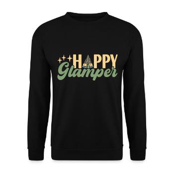 Glamping Glamper - Unisex Pullover - Schwarz - Vorne - Alina (178cm) & Michal (187cm)