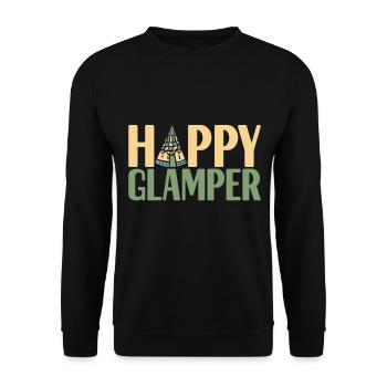 Glamping Glamper - Unisex Pullover - Schwarz - Vorne - Alina (178cm) & Michal (187cm)