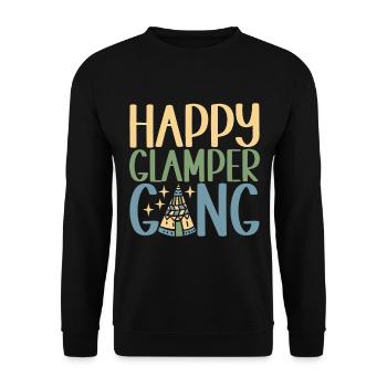 Glamping Glamper - Unisex Pullover - Schwarz - Vorne - Alina (178cm) & Michal (187cm)