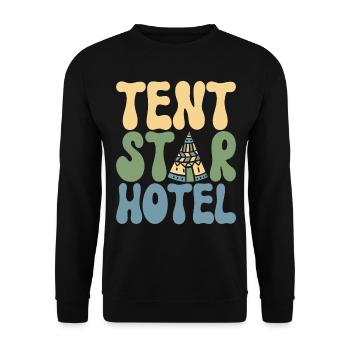 Glamping Glamper - Unisex Pullover - Schwarz - Vorne - Alina (178cm) & Michal (187cm)