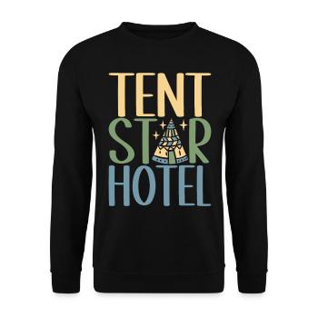 Glamping Glamper - Unisex Pullover - Schwarz - Vorne - Alina (178cm) & Michal (187cm)