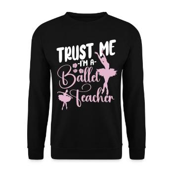 Ballet Danseuse Danse Ballerine - Sweat-shirt Unisexe - noir - Devant - Alina (178cm) & Michal (187cm)