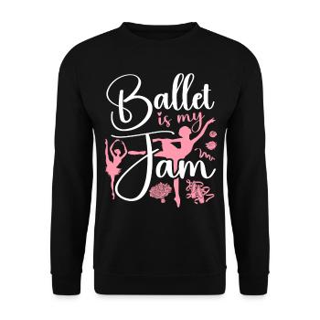 Ballet Dancer Dance Girl Ballerina - Unisex Pullover - Schwarz - Vorne - Alina (178cm) & Michal (187cm)