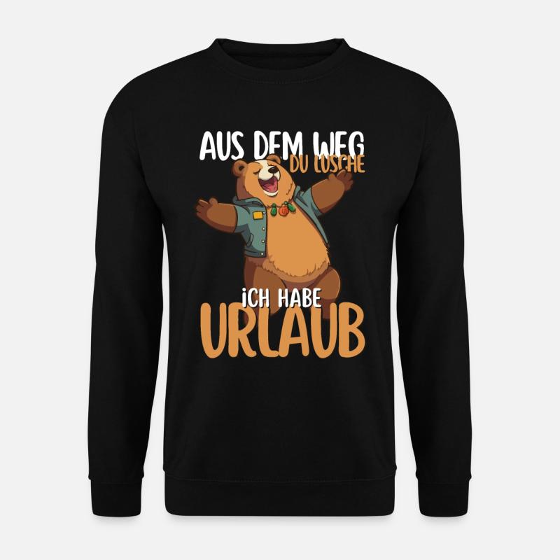 Urlaubsshirt Aus dem Weg du Lusche Ich habe Urlaub - Unisex Pullover - Schwarz