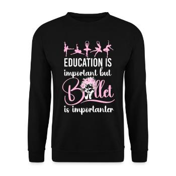 Ballet Dancer Dance Girl Ballerina - Unisex Pullover - Schwarz - Vorne - Alina (178cm) & Michal (187cm)