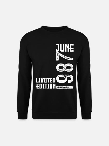 Gift June 1987 anniversary June 1987. June 1987 - Unisex Sweatshirt - black