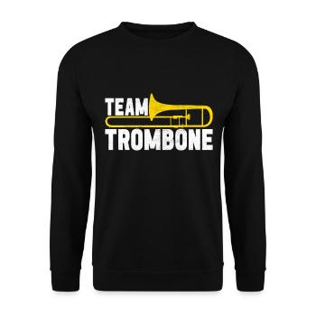 Posaune Trombone - Sweat-shirt Unisexe - noir - Devant - Alina (178cm) & Michal (187cm)