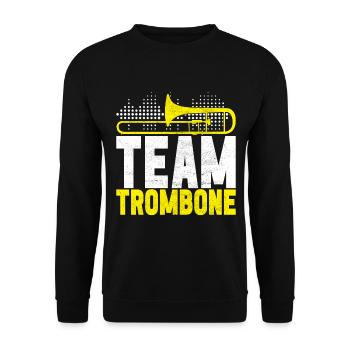 Posaune Trombone - Sweat-shirt Unisexe - noir - Devant - Alina (178cm) & Michal (187cm)