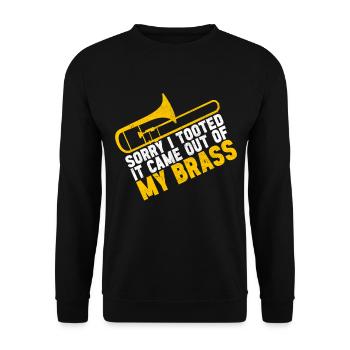 Posaune Trombone - Sweat-shirt Unisexe - noir - Devant - Alina (178cm) & Michal (187cm)