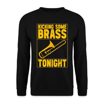 Posaune Trombone - Sweat-shirt Unisexe - noir - Devant - Alina (178cm) & Michal (187cm)