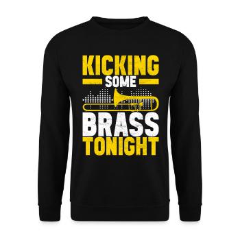 Posaune Trombone - Sweat-shirt Unisexe - noir - Devant - Alina (178cm) & Michal (187cm)