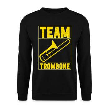 Posaune Trombone - Sweat-shirt Unisexe - noir - Devant - Alina (178cm) & Michal (187cm)