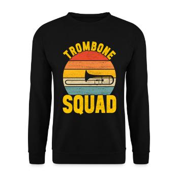 Posaune Trombone - Sweat-shirt Unisexe - noir - Devant - Alina (178cm) & Michal (187cm)