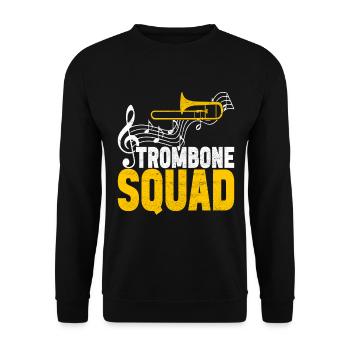 Posaune Trombone - Sweat-shirt Unisexe - noir - Devant - Alina (178cm) & Michal (187cm)