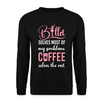Ballet Dancer Dance Girl Ballerina - Unisex Pullover - Schwarz - Vorne - Alina (178cm) & Michal (187cm)