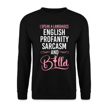 Ballet Dancer Dance Girl Ballerina - Unisex Pullover - Schwarz - Vorne - Alina (178cm) & Michal (187cm)