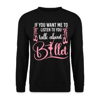 Ballet Danseuse Danse Ballerine - Sweat-shirt Unisexe - noir - Devant - Alina (178cm) & Michal (187cm)