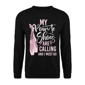 Ballet Danseuse Danse Ballerine - Sweat-shirt Unisexe - noir - Devant - Alina (178cm) & Michal (187cm)