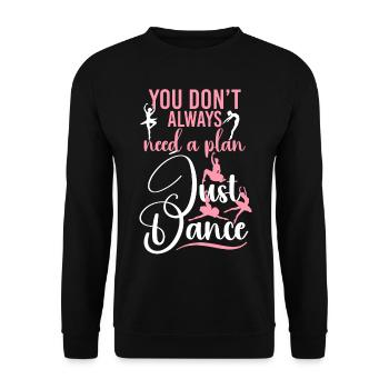 Ballet Dancer Dance Girl Ballerina - Unisex Pullover - Schwarz - Vorne - Alina (178cm) & Michal (187cm)