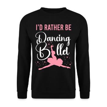 Ballet Dancer Dance Girl Ballerina - Unisex Pullover - Schwarz - Vorne - Alina (178cm) & Michal (187cm)