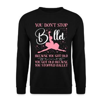 Ballet Dancer Dance Girl Ballerina - Unisex Sweatshirt - black - Front - Alina (178cm) & Michal (187cm)