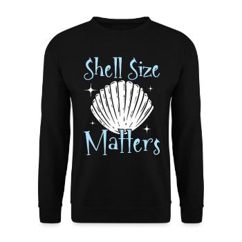 Shell size is important Shell collection Beachcomb - Unisex Sweatshirt - black - Front - Alina (178cm) & Michal (187cm)