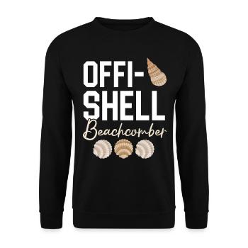 Seashell Beach Mop Seashell Beach Mopping - Unisex Sweatshirt - black - Front - Alina (178cm) & Michal (187cm)