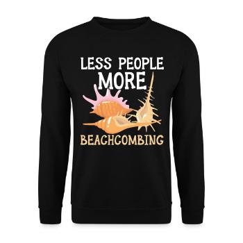I'd rather collect sea glass Beachcombing - Unisex Sweatshirt - black - Front - Alina (178cm) & Michal (187cm)