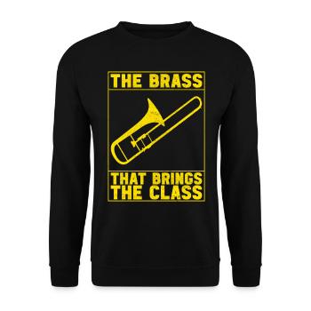 Posaune Trombone - Sweat-shirt Unisexe - noir - Devant - Alina (178cm) & Michal (187cm)
