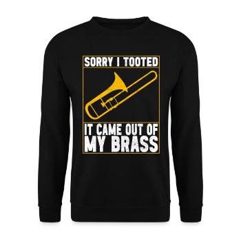 Posaune Trombone - Sweat-shirt Unisexe - noir - Devant - Alina (178cm) & Michal (187cm)