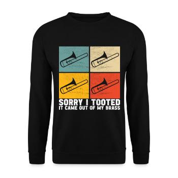 Posaune Trombone - Sweat-shirt Unisexe - noir - Devant - Alina (178cm) & Michal (187cm)
