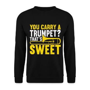 Posaune Trombone - Sweat-shirt Unisexe - noir - Devant - Alina (178cm) & Michal (187cm)