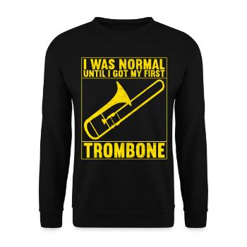 Posaune Trombone - Sweat-shirt Unisexe - noir - Devant - Alina (178cm) & Michal (187cm)