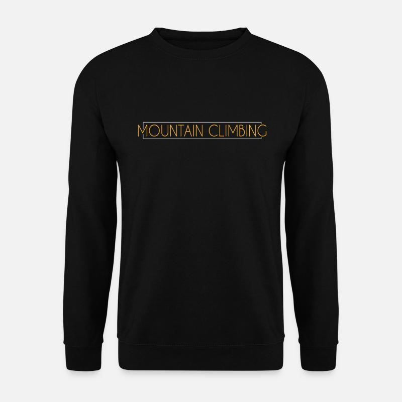 Bergsteigen Schriftzug - Unisex Pullover - Schwarz