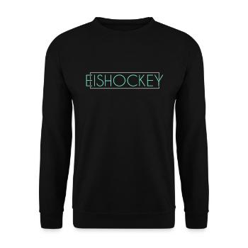 Eishockey Schriftzug - Unisex Pullover - Schwarz - Vorne - Alina (178cm) & Michal (187cm)