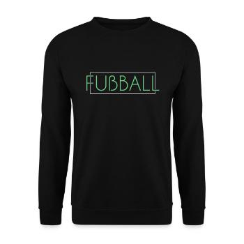 Fußball Schriftzug - Unisex Pullover - Schwarz - Vorne - Alina (178cm) & Michal (187cm)