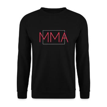 Kampfsport MMA Schriftzug - Unisex Pullover - Schwarz - Vorne - Alina (178cm) & Michal (187cm)