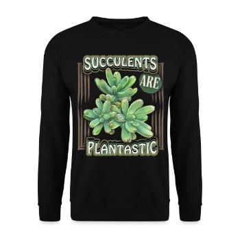 Illustration succulente, dicton drôle, jeu de mots - Sweat-shirt Unisexe - noir - Devant - Alina (178cm) & Michal (187cm)