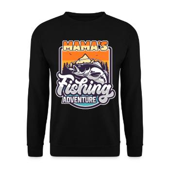 Fishing, Fishing, Fishing Adventure Mom Saying - Unisex Sweatshirt - black - Front - Alina (178cm) & Michal (187cm)
