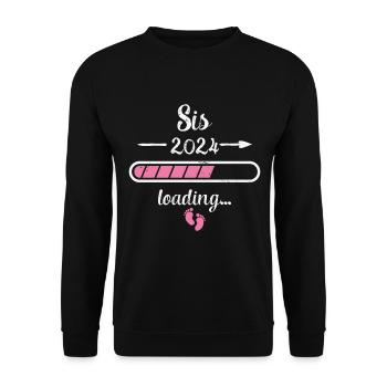 Sis 2024 Chargement Grossesse Naissance Soeur - Sweat-shirt Unisexe - noir - Devant - Alina (178cm) & Michal (187cm)
