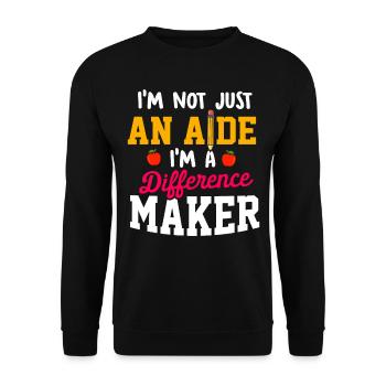 Paraprofessional Teacher Para Educator - Unisex Sweatshirt - black - Front - Alina (178cm) & Michal (187cm)