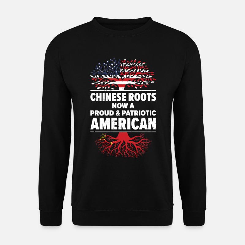 Né chinois Chine États-Unis - Sweat-shirt Unisexe - noir