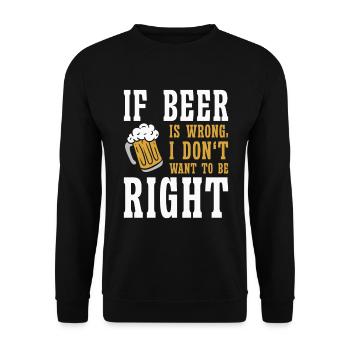 Bierliebhaber Brauerei Trinker Lustig Trinkend - Unisex Pullover - Schwarz - Vorne - Alina (178cm) & Michal (187cm)