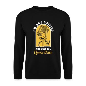 Opernsängerin Sängerin Gesangslehrerin Chor Show - Unisex Pullover - Schwarz - Vorne - Alina (178cm) & Michal (187cm)