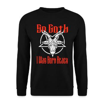 Satan Beelzebub Devil Gothic Pentagram Mystical - Unisex Sweatshirt - black - Front - Alina (178cm) & Michal (187cm)