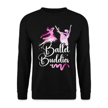 Ballet Dancer Dance Girl Ballerina - Unisex Pullover - Schwarz - Vorne - Alina (178cm) & Michal (187cm)