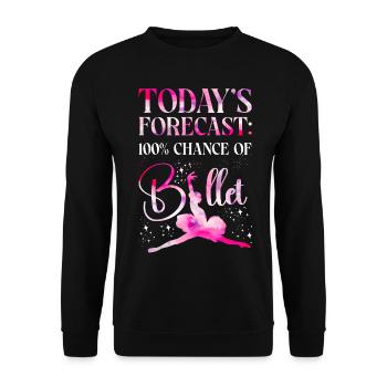 Ballet Danseuse Danse Ballerine - Sweat-shirt Unisexe - noir - Devant - Alina (178cm) & Michal (187cm)